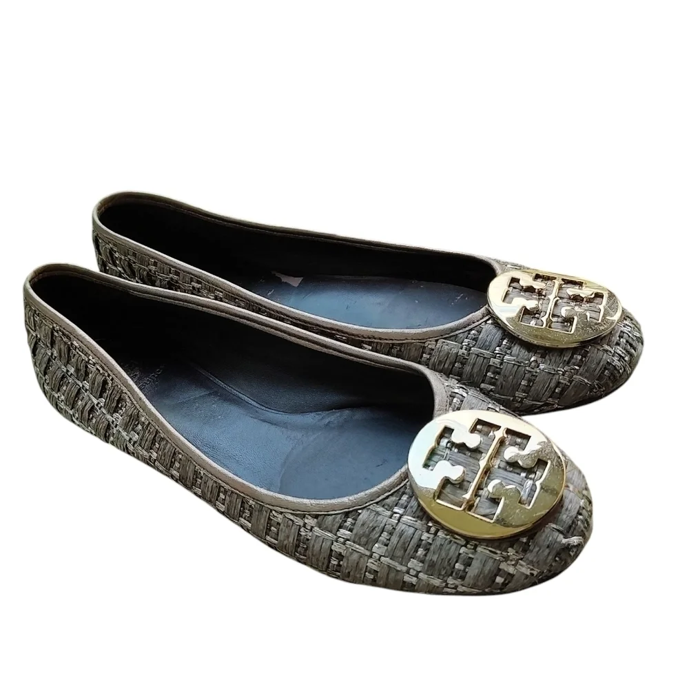 Tory Burch Raffia Flats